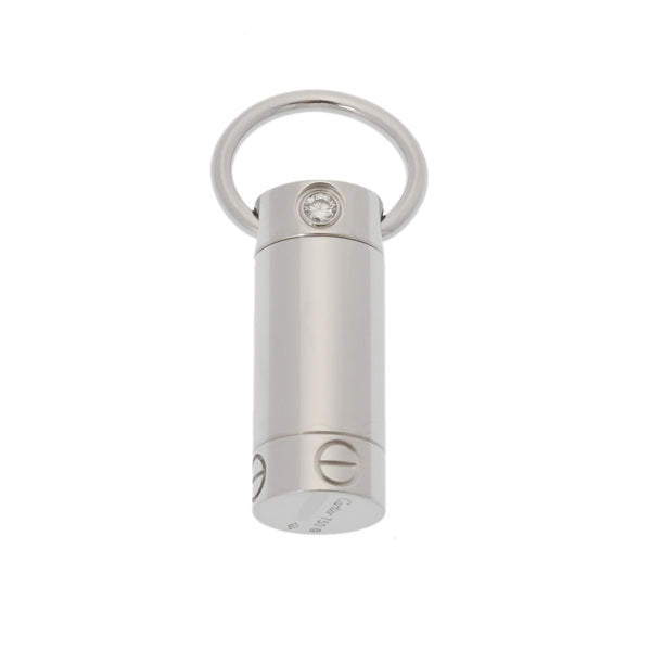 CARTIER カルティエ ラブスクリュードライバー 2Pダイヤ ユニセックス K18ホワイトゴールド WG ペンダントトップ Aランク 中古 銀蔵