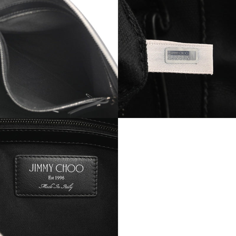 JIMMY CHOO ジミーチュウ スタースタッズ クラッチバッグ ブラック イタリア メンズ レザー クラッチバッグ ABランク 中古 銀蔵