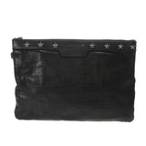 JIMMY CHOO ジミーチュウ スタースタッズ クラッチバッグ ブラック イタリア メンズ レザー クラッチバッグ ABランク 中古 銀蔵