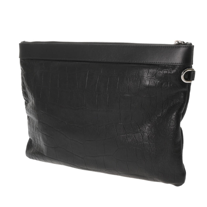 JIMMY CHOO ジミーチュウ スタースタッズ クラッチバッグ ブラック イタリア メンズ レザー クラッチバッグ ABランク 中古 銀蔵