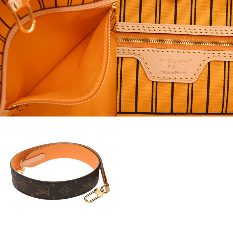 LOUIS VUITTON ルイヴィトン モノグラム ネヴァーフル インサイドアウト MM ブラウン ジョーヌ サフラン M11947 レディース モノグラムキャンバス トートバッグ 新品 銀蔵