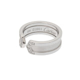 CARTIER カルティエ 2Cリング ダイヤ #49 8.5号 レディース K18ホワイトゴールド WG リング・指輪 Aランク 中古 銀蔵