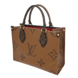 LOUIS VUITTON ルイヴィトン モノグラムリバース オンザゴー PM ブラウン M46373 レディース モノグラムキャンバス ハンドバッグ 未使用 銀蔵