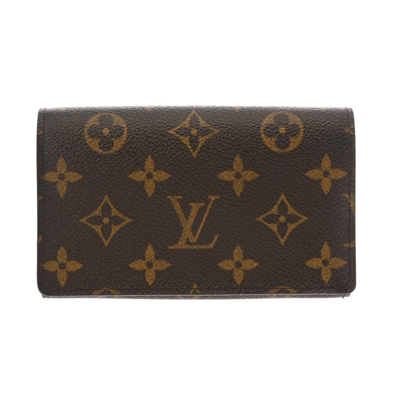 LOUIS VUITTON ルイヴィトン モノグラム ポルトモネ ビエ トレゾール ブラウン M61730 ユニセックス モノグラムキャンバス 二つ折り財布 ABランク 中古 銀蔵