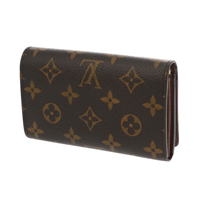 LOUIS VUITTON ルイヴィトン モノグラム ポルトモネ ビエ トレゾール ブラウン M61730 ユニセックス モノグラムキャンバス 二つ折り財布 ABランク 中古 銀蔵