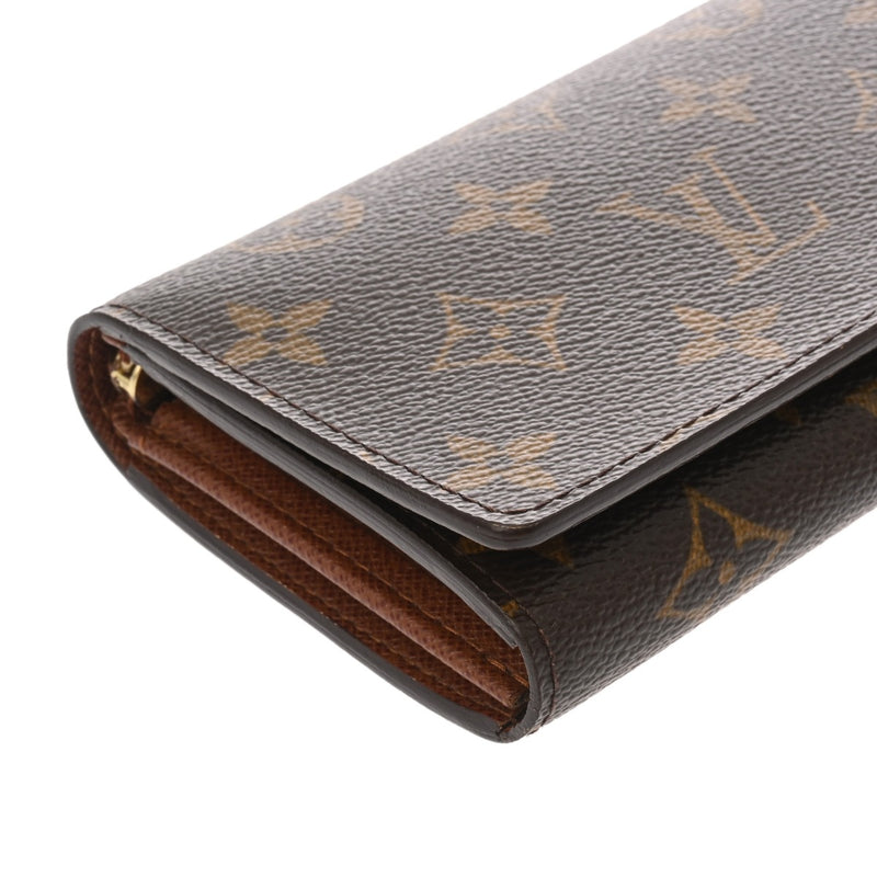 LOUIS VUITTON ルイヴィトン モノグラム ポルトモネ ビエ トレゾール ブラウン M61730 ユニセックス モノグラムキャンバス 二つ折り財布 ABランク 中古 銀蔵