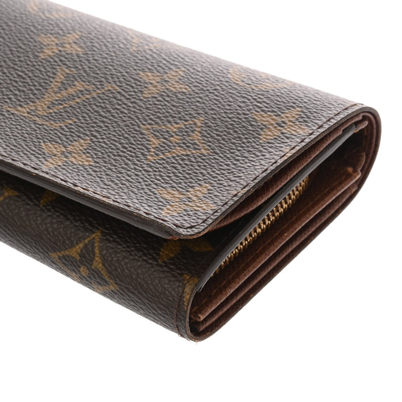LOUIS VUITTON ルイヴィトン モノグラム ポルトモネ ビエ トレゾール ブラウン M61730 ユニセックス モノグラムキャンバス 二つ折り財布 ABランク 中古 銀蔵