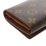 LOUIS VUITTON ルイヴィトン モノグラム ポルトモネ ビエ トレゾール ブラウン M61730 ユニセックス モノグラムキャンバス 二つ折り財布 ABランク 中古 銀蔵