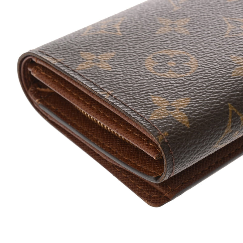 LOUIS VUITTON ルイヴィトン モノグラム ポルトモネ ビエ トレゾール ブラウン M61730 ユニセックス モノグラムキャンバス 二つ折り財布 ABランク 中古 銀蔵