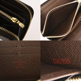 LOUIS VUITTON ルイヴィトン ダミエ ジッピーウォレット ブラウン N60015 ユニセックス ダミエキャンバス 長財布 Aランク 中古 銀蔵