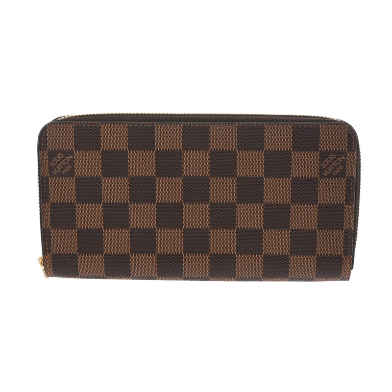 LOUIS VUITTON ルイヴィトン ダミエ ジッピーウォレット ブラウン N60015 ユニセックス ダミエキャンバス 長財布 Aランク 中古 銀蔵