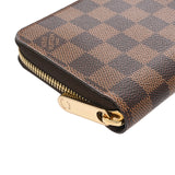 LOUIS VUITTON ルイヴィトン ダミエ ジッピーウォレット ブラウン N60015 ユニセックス ダミエキャンバス 長財布 Aランク 中古 銀蔵