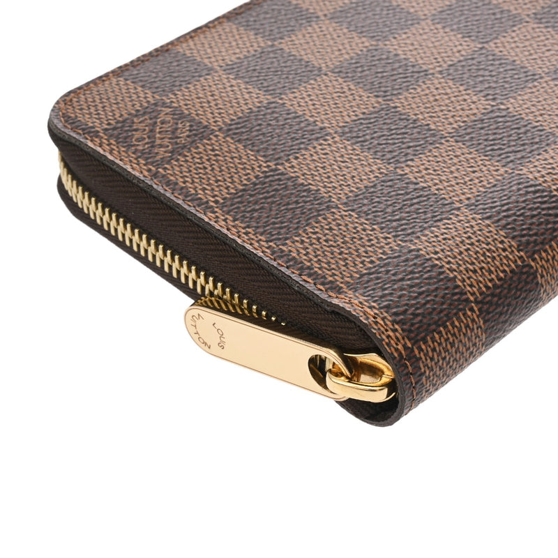 LOUIS VUITTON ルイヴィトン ダミエ ジッピーウォレット ブラウン N60015 ユニセックス ダミエキャンバス 長財布 Aランク 中古 銀蔵