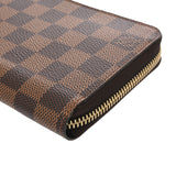 LOUIS VUITTON ルイヴィトン ダミエ ジッピーウォレット ブラウン N60015 ユニセックス ダミエキャンバス 長財布 Aランク 中古 銀蔵