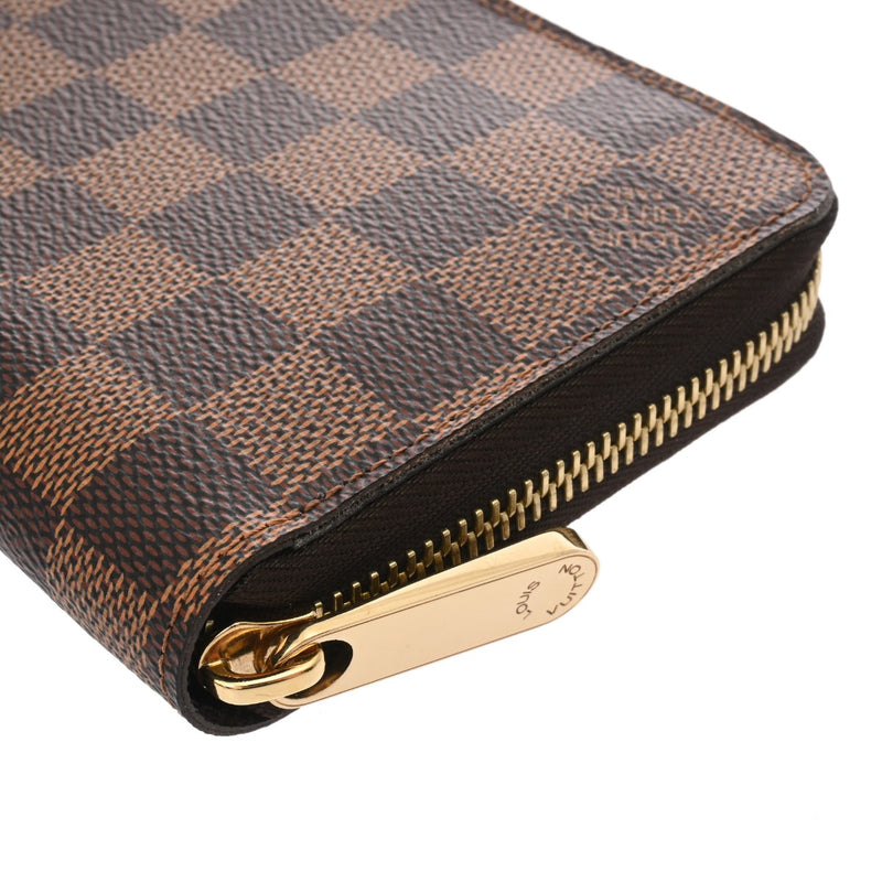LOUIS VUITTON ルイヴィトン ダミエ ジッピーウォレット ブラウン N60015 ユニセックス ダミエキャンバス 長財布 Aランク 中古 銀蔵