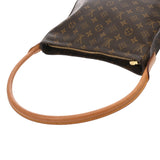 LOUIS VUITTON ルイヴィトン モノグラム ルーピング GM ブラウン M51145 レディース モノグラムキャンバス ワンショルダーバッグ Bランク 中古 銀蔵