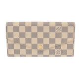 LOUIS VUITTON ルイヴィトン ダミエアズール ポルトフォイユサラ ホワイト N63208 ユニセックス ダミエキャンバス 長財布 Bランク 中古 銀蔵