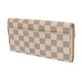 LOUIS VUITTON ルイヴィトン ダミエアズール ポルトフォイユサラ ホワイト N63208 ユニセックス ダミエキャンバス 長財布 Bランク 中古 銀蔵