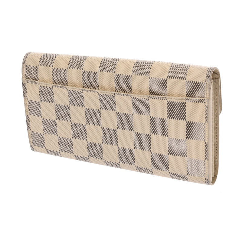 LOUIS VUITTON ルイヴィトン ダミエアズール ポルトフォイユサラ ホワイト N63208 ユニセックス ダミエキャンバス 長財布 Bランク 中古 銀蔵