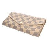 LOUIS VUITTON ルイヴィトン ダミエアズール ポルトフォイユサラ ホワイト N63208 ユニセックス ダミエキャンバス 長財布 Bランク 中古 銀蔵