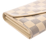 LOUIS VUITTON ルイヴィトン ダミエアズール ポルトフォイユサラ ホワイト N63208 ユニセックス ダミエキャンバス 長財布 Bランク 中古 銀蔵
