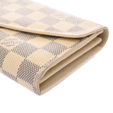 LOUIS VUITTON ルイヴィトン ダミエアズール ポルトフォイユサラ ホワイト N63208 ユニセックス ダミエキャンバス 長財布 Bランク 中古 銀蔵