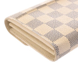 LOUIS VUITTON ルイヴィトン ダミエアズール ポルトフォイユサラ ホワイト N63208 ユニセックス ダミエキャンバス 長財布 Bランク 中古 銀蔵