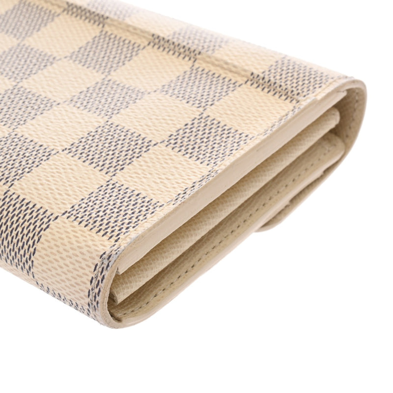 LOUIS VUITTON ルイヴィトン ダミエアズール ポルトフォイユサラ ホワイト N63208 ユニセックス ダミエキャンバス 長財布 Bランク 中古 銀蔵