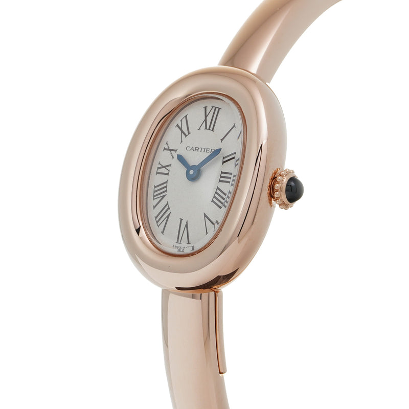 カルティエ ミニベニュワール #16 WGBA0020 ホワイト レディース 腕時計 クォーツ 中古 銀蔵