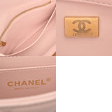 CHANEL シャネル ミニマトラッセ チェーンショルダー ピンク レディース ラムスキン ショルダーバッグ 新同 中古 銀蔵