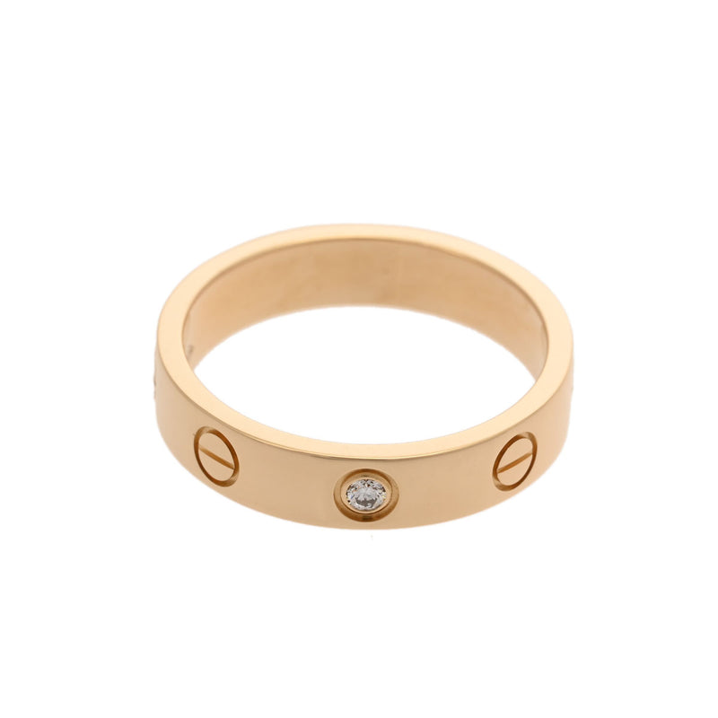 CARTIER カルティエ ミニラブリング 1Pダイヤ #51 11号 レディース K18イエローゴールド YG リング・指輪 Aランク 中古 銀蔵