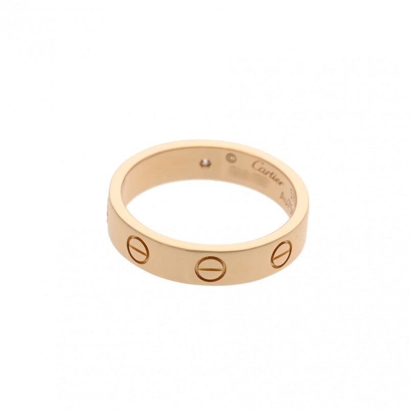 CARTIER カルティエ ミニラブリング 1Pダイヤ #51 11号 レディース K18イエローゴールド YG リング・指輪 Aランク 中古 銀蔵