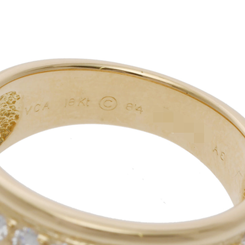 VAN CLEEF & ARPELS ヴァンクリーフ＆アーペル ヴィンテージアルハンブラ パヴェダイヤ #52 12号 レディース K18イエローゴールド YG リング・指輪 Aランク 中古 銀蔵