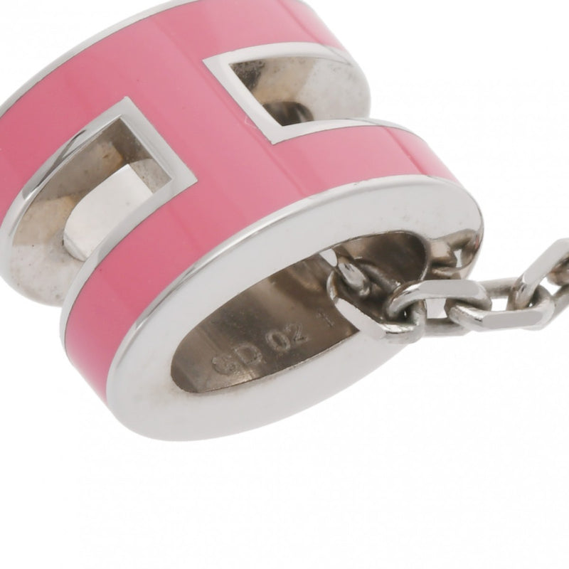 HERMES エルメス ミニポップアッシュH ネックレス シルバー金具 ピンク レディース GP ネックレス Aランク 中古 銀蔵