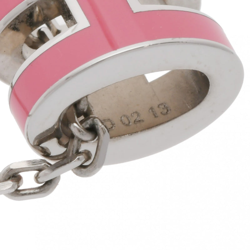 HERMES エルメス ミニポップアッシュH ネックレス シルバー金具 ピンク レディース GP ネックレス Aランク 中古 銀蔵