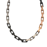 LOUIS VUITTON ルイヴィトン モノグラム コリエ チェーンネックレス シルバー ゴールド ブラック M01190 メンズ GP ネックレス Aランク 中古 銀蔵