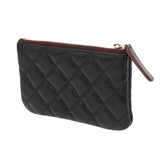 CHANEL シャネル マトラッセ クラシックミニポーチ ブラック GP金具 A82365 ユニセックス キャビアスキン ポーチ Aランク 中古 銀蔵