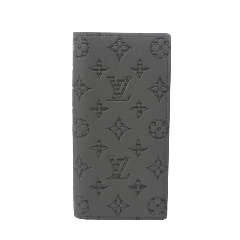 LOUIS VUITTON ルイヴィトン モノグラムシャドウ ポルトフォイユブラザ グレー M81335 メンズ レザー 長財布 未使用 銀蔵
