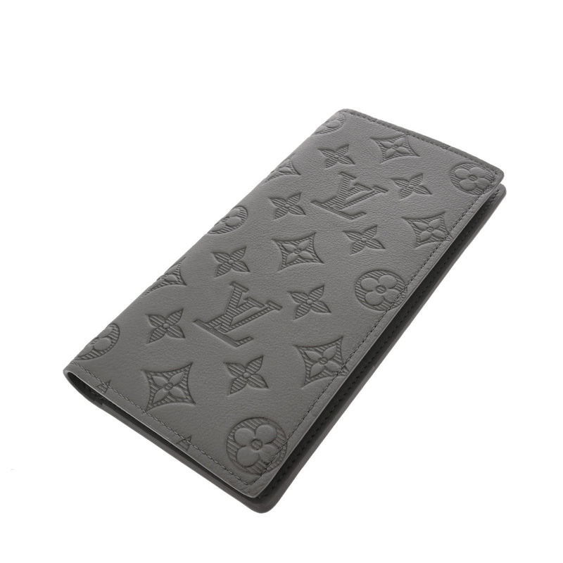 LOUIS VUITTON ルイヴィトン モノグラムシャドウ ポルトフォイユブラザ グレー M81335 メンズ レザー 長財布 未使用 銀蔵