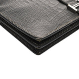 HERMES エルメス ベアンスフレ 黒系 □J刻印(2006年頃) レディース アリゲーター 長財布 Bランク 中古 銀蔵