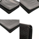 HERMES エルメス ベアンスフレ 黒系 □J刻印(2006年頃) レディース アリゲーター 長財布 Bランク 中古 銀蔵