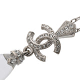 CHANEL シャネル ココマーク ネックレス SV ラインストーン 18年モデル シルバー レディース ラインストーン ネックレス Aランク 中古 銀蔵