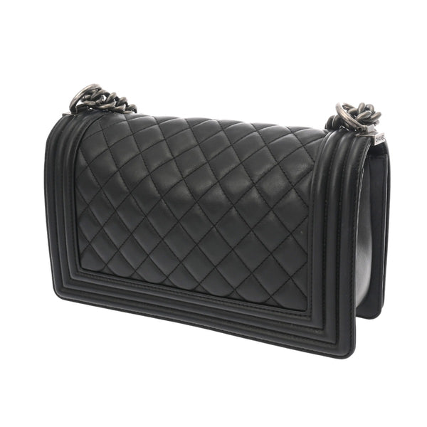 CHANEL シャネル ボーイシャネル チェーンショルダー ブラック レディース ラムスキン ショルダーバッグ Bランク 中古 銀蔵