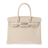 HERMES エルメス バーキン 30 クレ Y刻印(2020年頃) レディース ヴォーエプソン ハンドバッグ Aランク 中古 銀蔵
