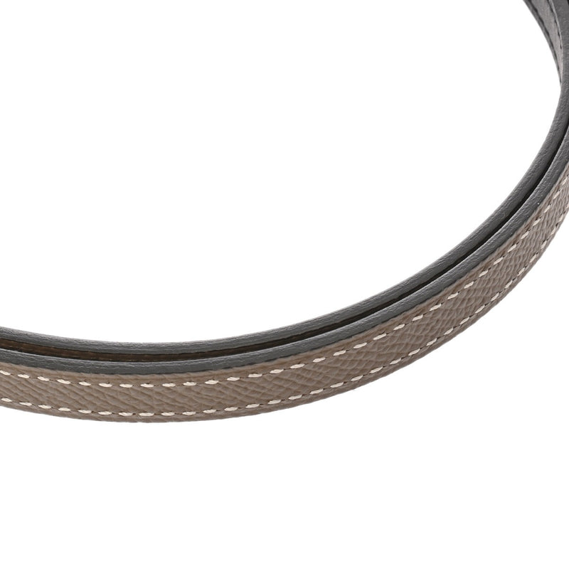 HERMES エルメス ミニコンスタンス Hベルト 80 エトゥープ/ブラック Y刻印(2020年頃) メンズ エプソン ベルト Aランク 中古 銀蔵