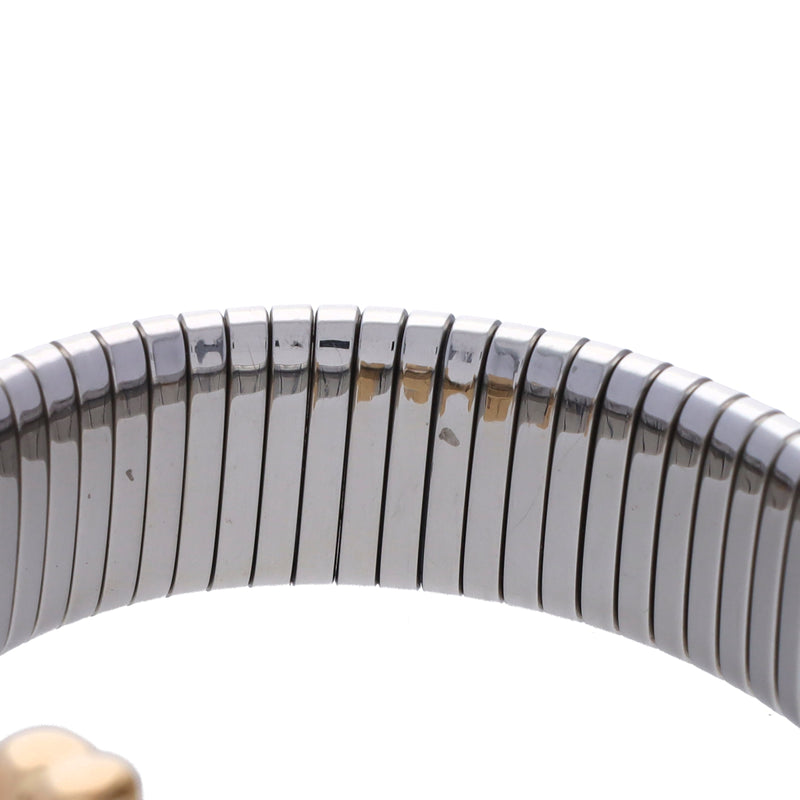 BVLGARI ブルガリ パレンテシ トゥボガス バングル ユニセックス K18イエローゴールド YG ステンレス ブレスレット Aランク 中古 銀蔵