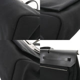 HERMES エルメス エールバッグ ジップ GM 黒/黒 シルバー金具 D刻印(2019年頃) レディース トワルオフィシエ レザー 2WAYバッグ Aランク 中古 銀蔵