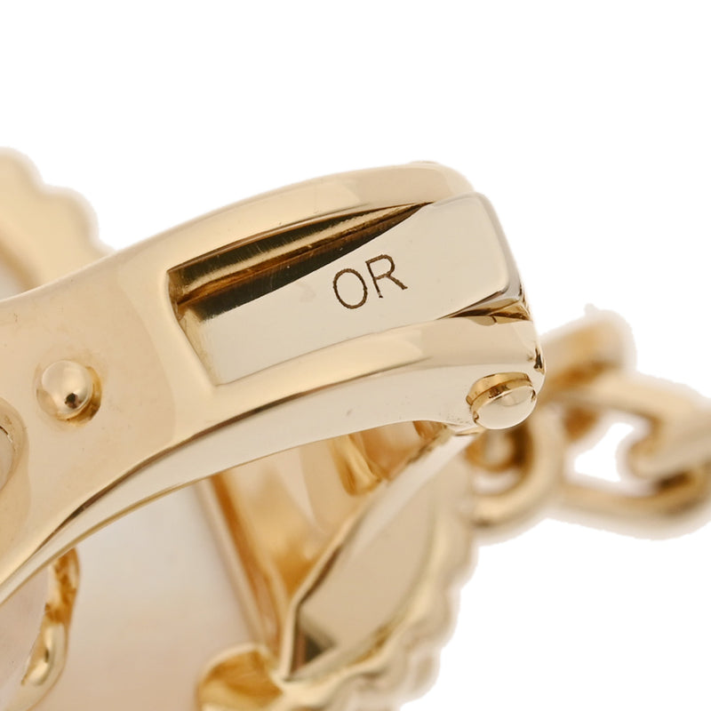 VAN CLEEF & ARPELS ヴァンクリーフ＆アーペル マジック アルハンブラ 3モチーフ シェル オニキス VCARD79000 レディース K18イエローゴールド YG イヤリング Aランク 中古 銀蔵