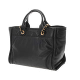 CHANEL シャネル ドーヴィル トートバッグ ブラック AS3257 レディース ラムスキン ショルダーバッグ 新同 中古 銀蔵