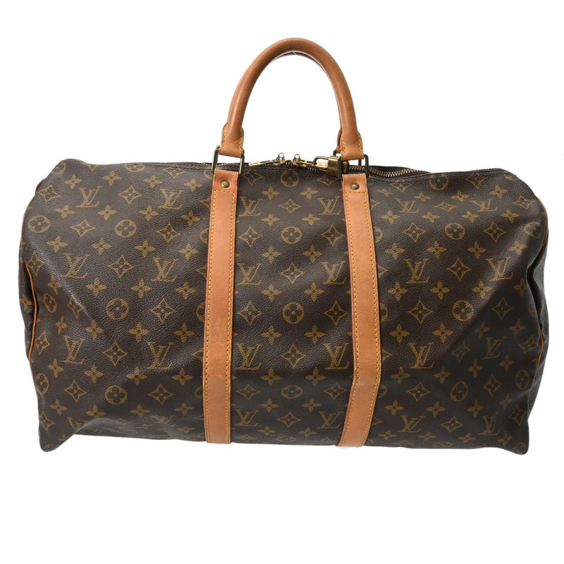 LOUIS VUITTON ルイヴィトン モノグラム キーポル 50 ブラウン M41426 ユニセックス モノグラムキャンバス ボストンバッグ Bランク 中古 銀蔵